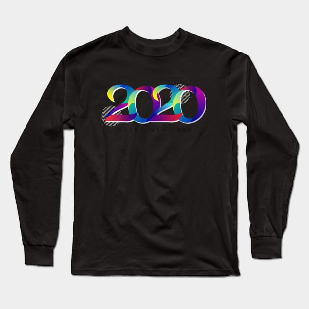 happy new year 2020 Long Sleeve T-Shirt by Rosomyat